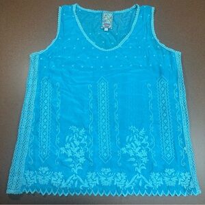 Johnny Was Blue Laurel Eisley Top